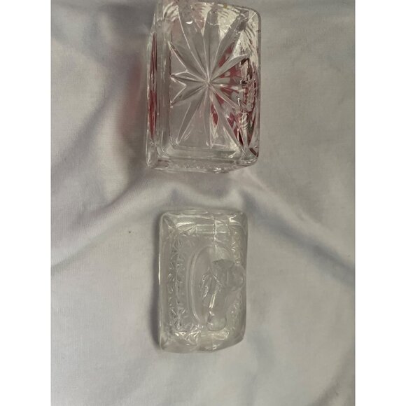 Hofbauer German Lead Crystal Red Bird Vintage Glass Small Trinket Box Lid - Picture 6 of 10